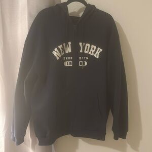 Shein oversized zip up hoodie